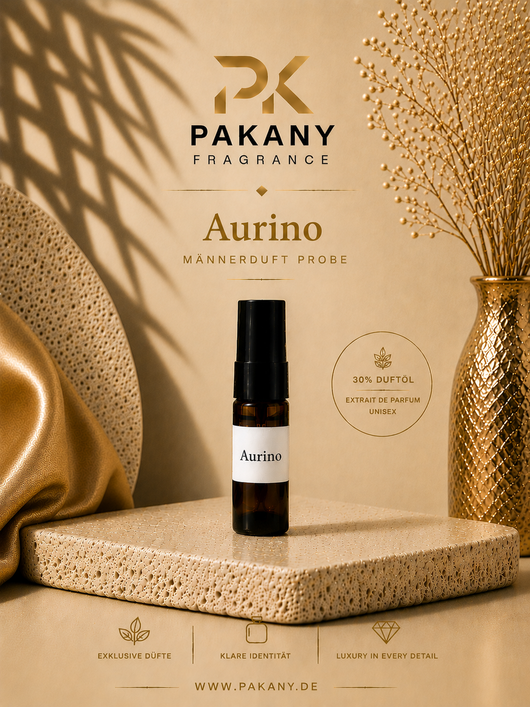 Aurino by Pakany® – Luxuriöses Herrenparfum