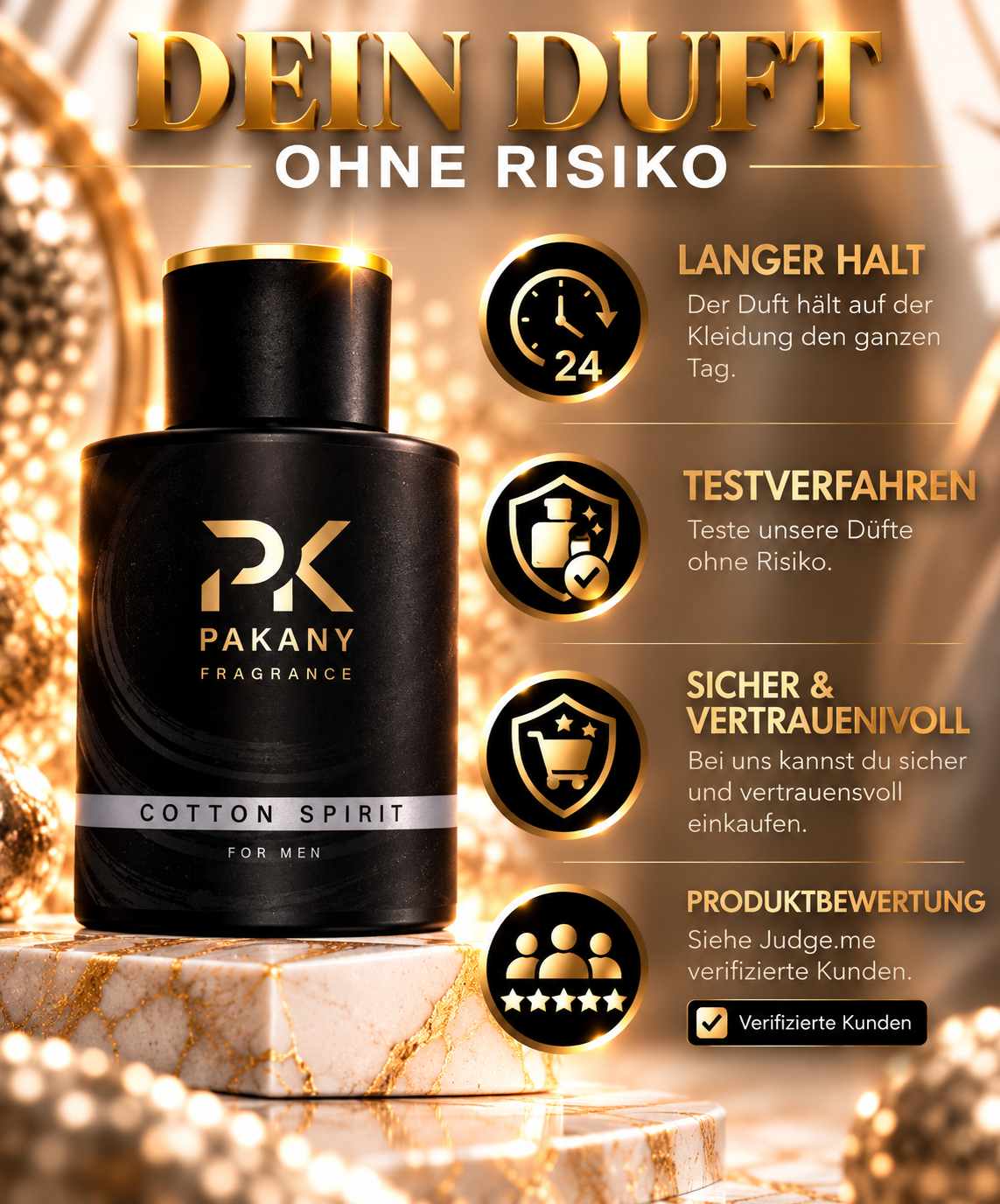 Cotton Spirit  by Pakany® – Luxuriöses Herrenparfüm